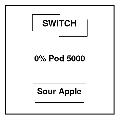 Switch 0% Pod 5000 Sour Apple Switch 0% Pod 5000 Sour Apple