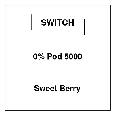 Switch 0% Pod 5000 Sweet Berry Switch 0% Pod 5000 Sweet Berry