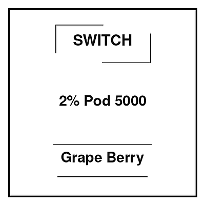 Switch 2% Pod 5000 Grape Berry Switch 2% Pod 5000 Grape Berry