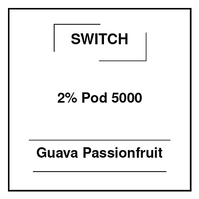 Switch 2% Pod 5000 Guava Passionfruit Switch 2% Pod 5000 Guava Passionfruit
