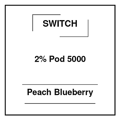 Switch 2% Pod 5000 Peach Blueberry Switch 2% Pod 5000 Peach Blueberry