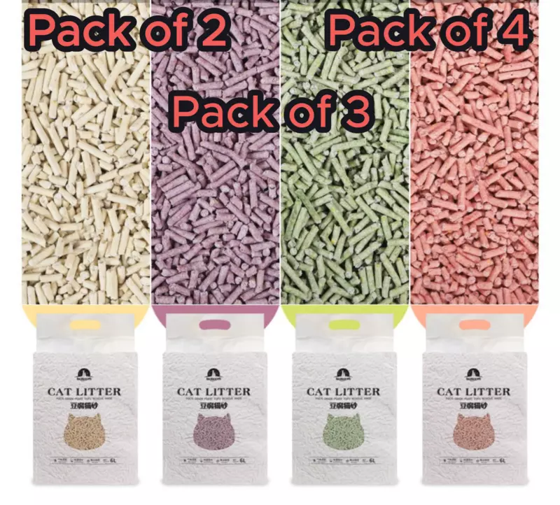 Pack of Premium Tofu Cat Litter – Natural Clumping & Low Dust Formula