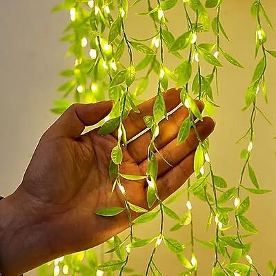 Amazkart Artificial Leaf Curtain LED String Light
