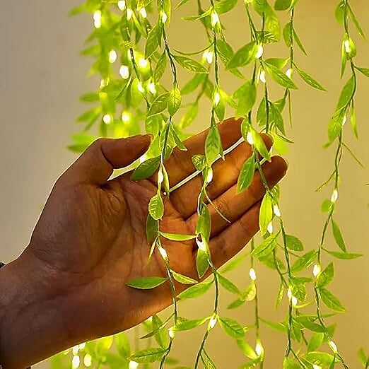 Amazkart Artificial Leaf Curtain LED String Light