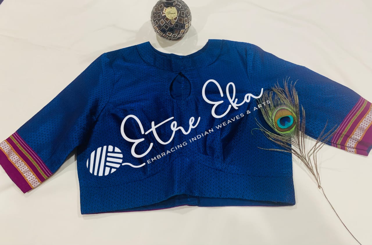 Saree Blouse.Beautiful Handloom Khun Blouse-