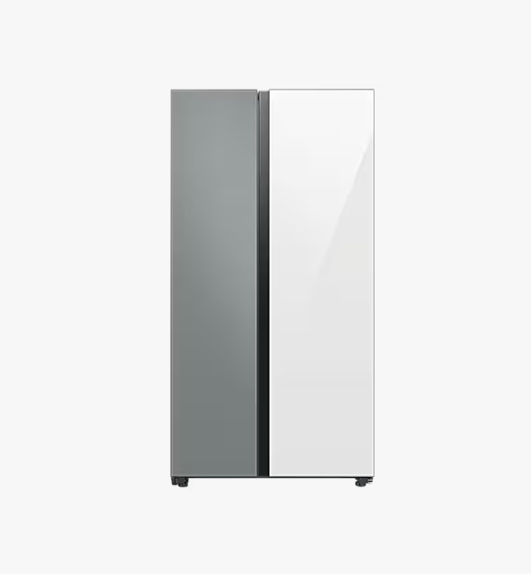Refrigeradora SAMSUNG BESPOKE Side by Side 23P³/640L blanco con gris WIFI, SAMSUNG