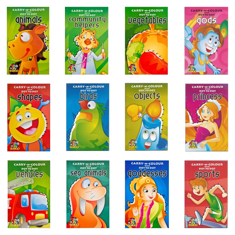 Carry-N-Colour With Dot To Dot | Set of 12 Books