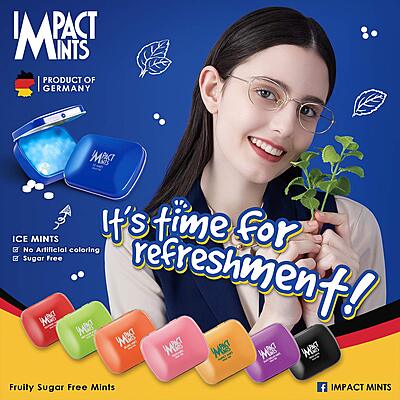 Impact Sugarfree Mints-14g Impact Sugarfree Mints-14g