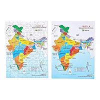 India Map Puzzle, 48 cm x 37 cm, 100 Pieces, Educational Toy for Ages 4 and Above