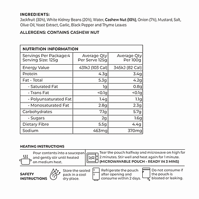 The Jack Man Alfredo Jackfruit and White Beans 500g The Jack Man Alfredo Jackfruit and White Beans 500g