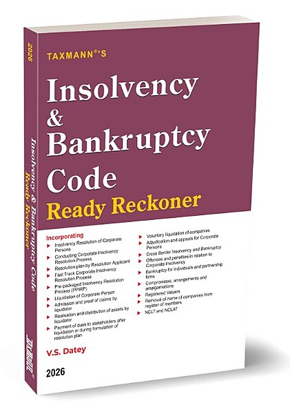 Insolvency & Bankruptcy Code Ready Reckoner