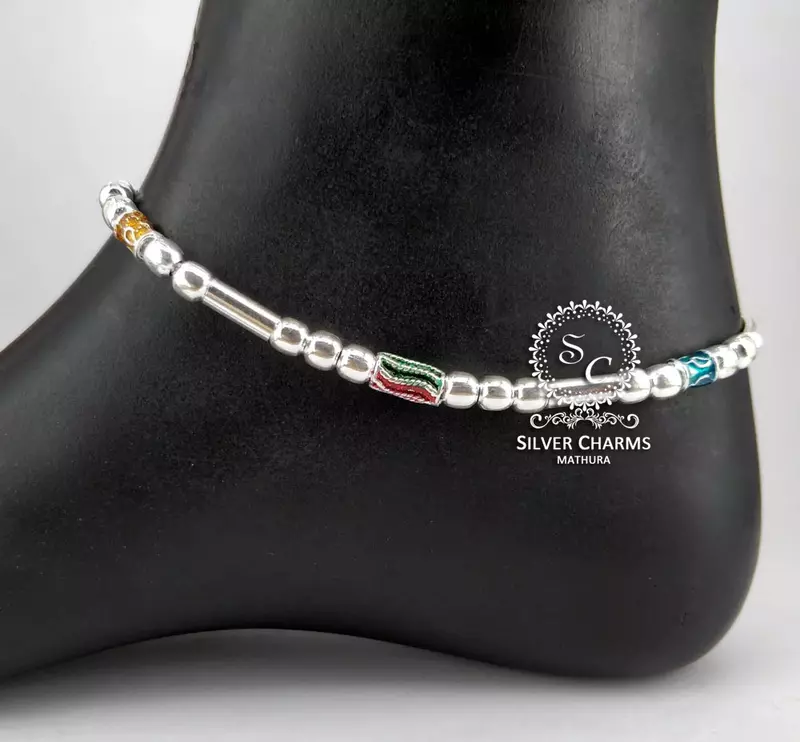 Instagram trending silver payal