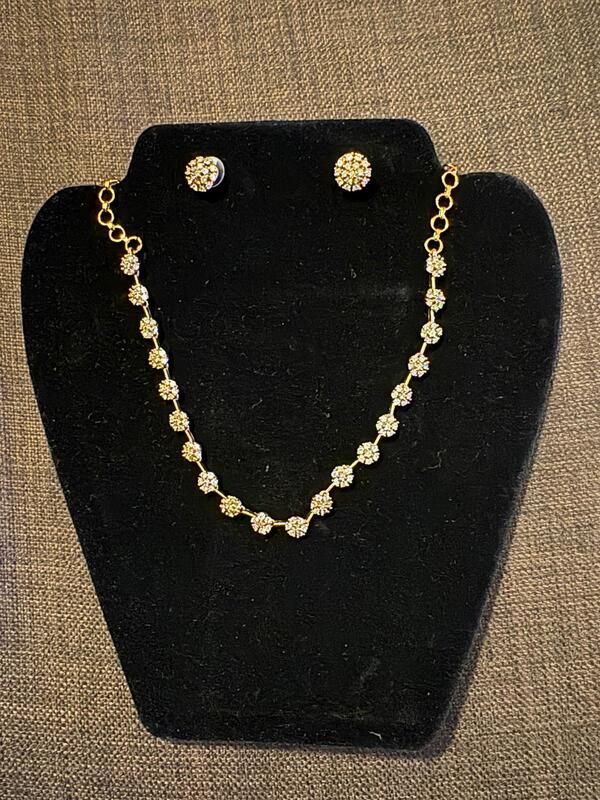 AD stone Intricate design White stone set