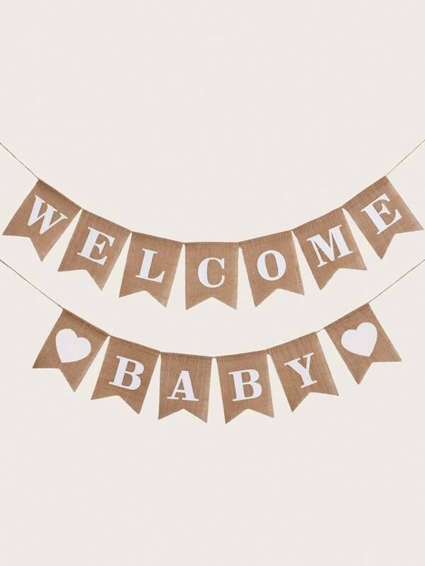 Welcome Baby Burlap Banner
