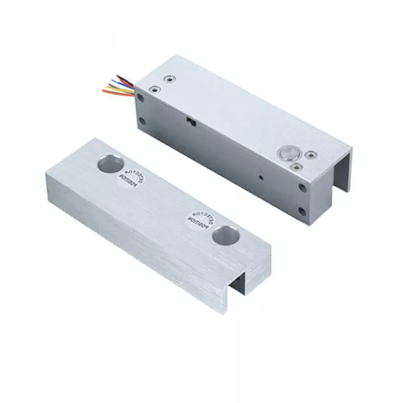 Electric drop bolt lock for fully frameless glass door