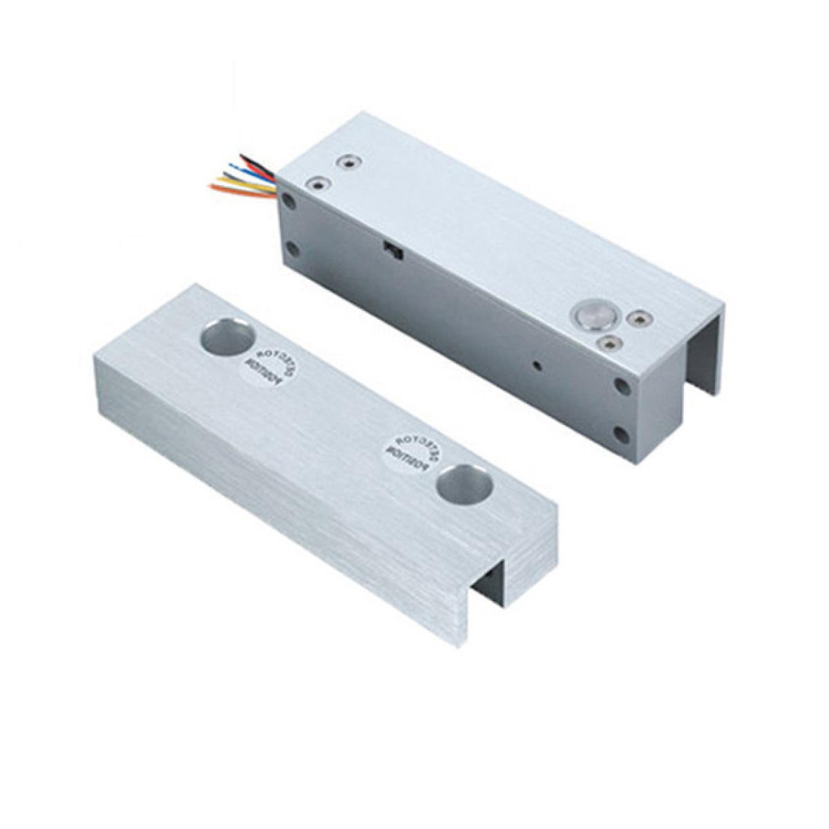 Electric drop bolt lock for fully frameless glass door