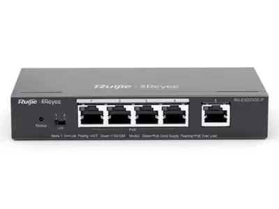 Reyee ES205GC-P 5-Port Gigabit PoE+ Access Switch for Power & Data