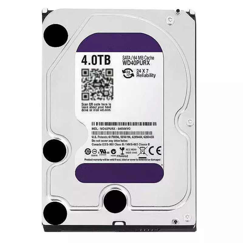 4TB WD Purple HDD - Large-Capacity Surveillance Storage