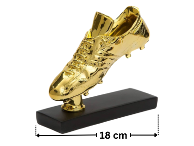 Golden Boot Award Gold Plated Football Trophy 18cm