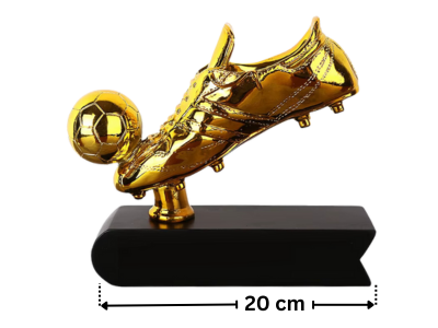 Golden Boot Award Gold Plated Football Trophy 20cm