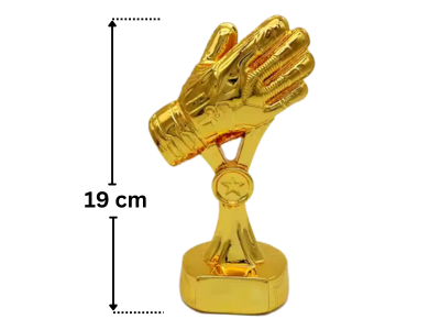 Golden Goalkeeper Glove Football 19cm