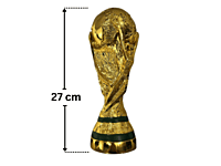 World Cup Sports Football Trophy Resin 27cm