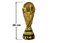 World Cup Sports Football Trophy Resin 36cm