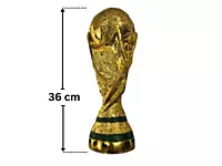 World Cup Sports Football Trophy Resin 36cm