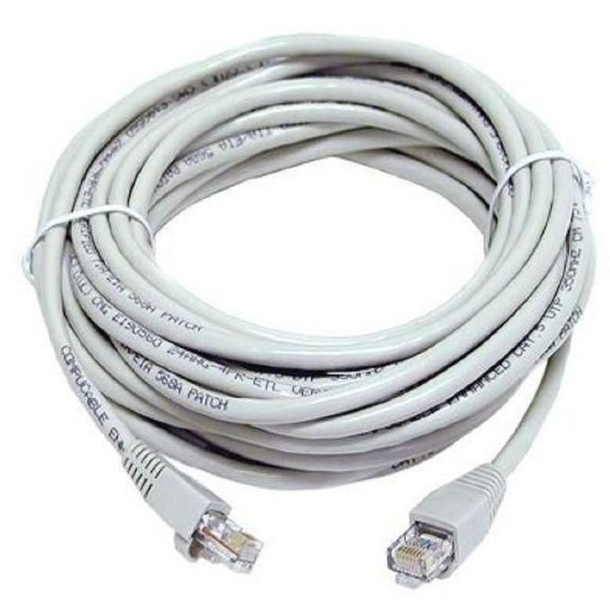 D-Link Cat6 UTP 15m Patch Cord, 24AWG, Grey � Durable Ethernet Cable