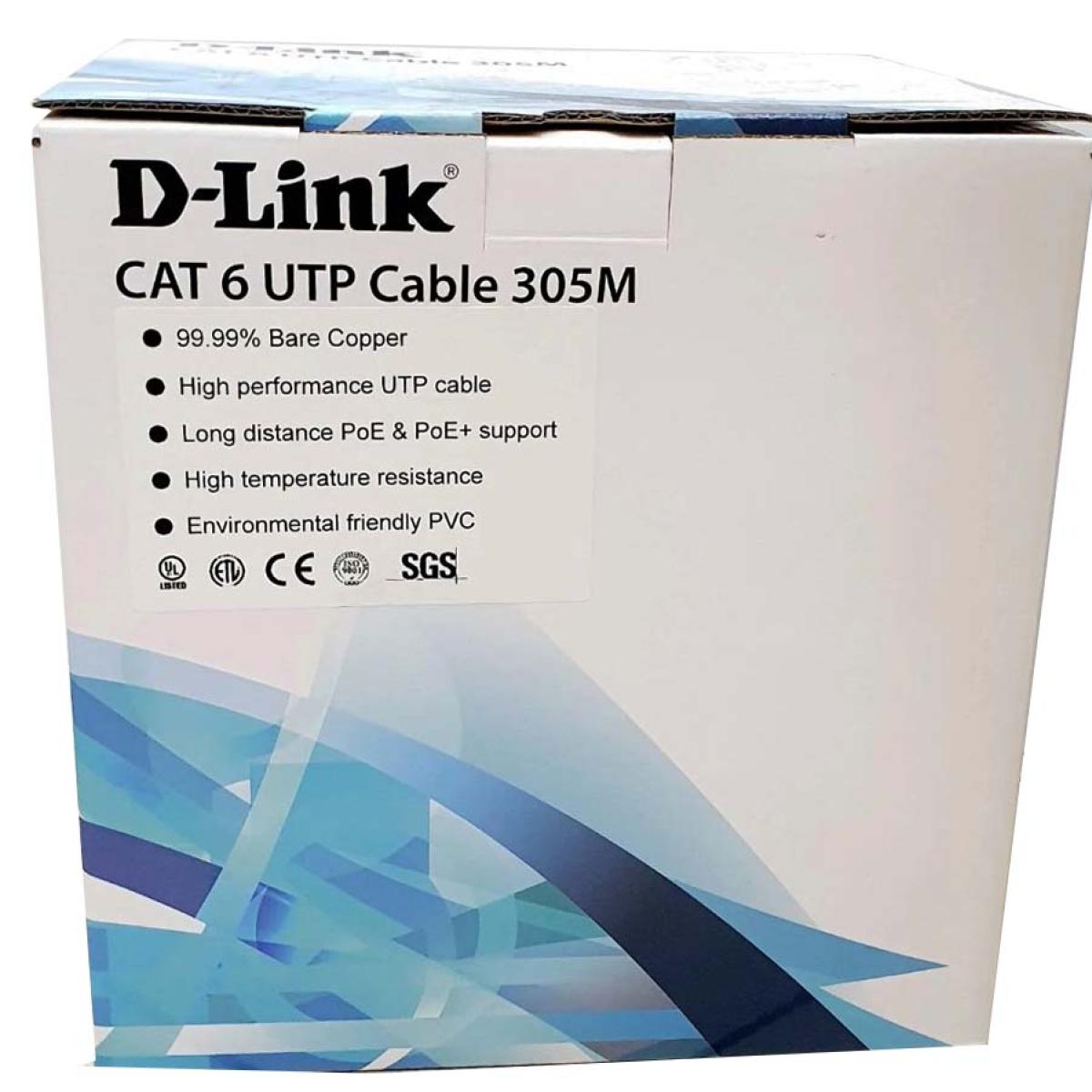 D-Link Cat6 UTP Cable Roll, 305m, 24AWG, Grey � Reliable Networking