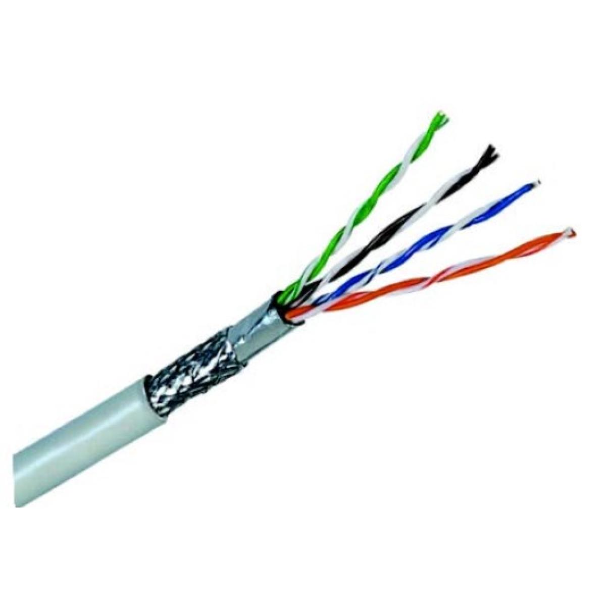 D-Link Cat6 SFTP Cable Roll, 305m, 23AWG, Grey � Shielded Ethernet Cable