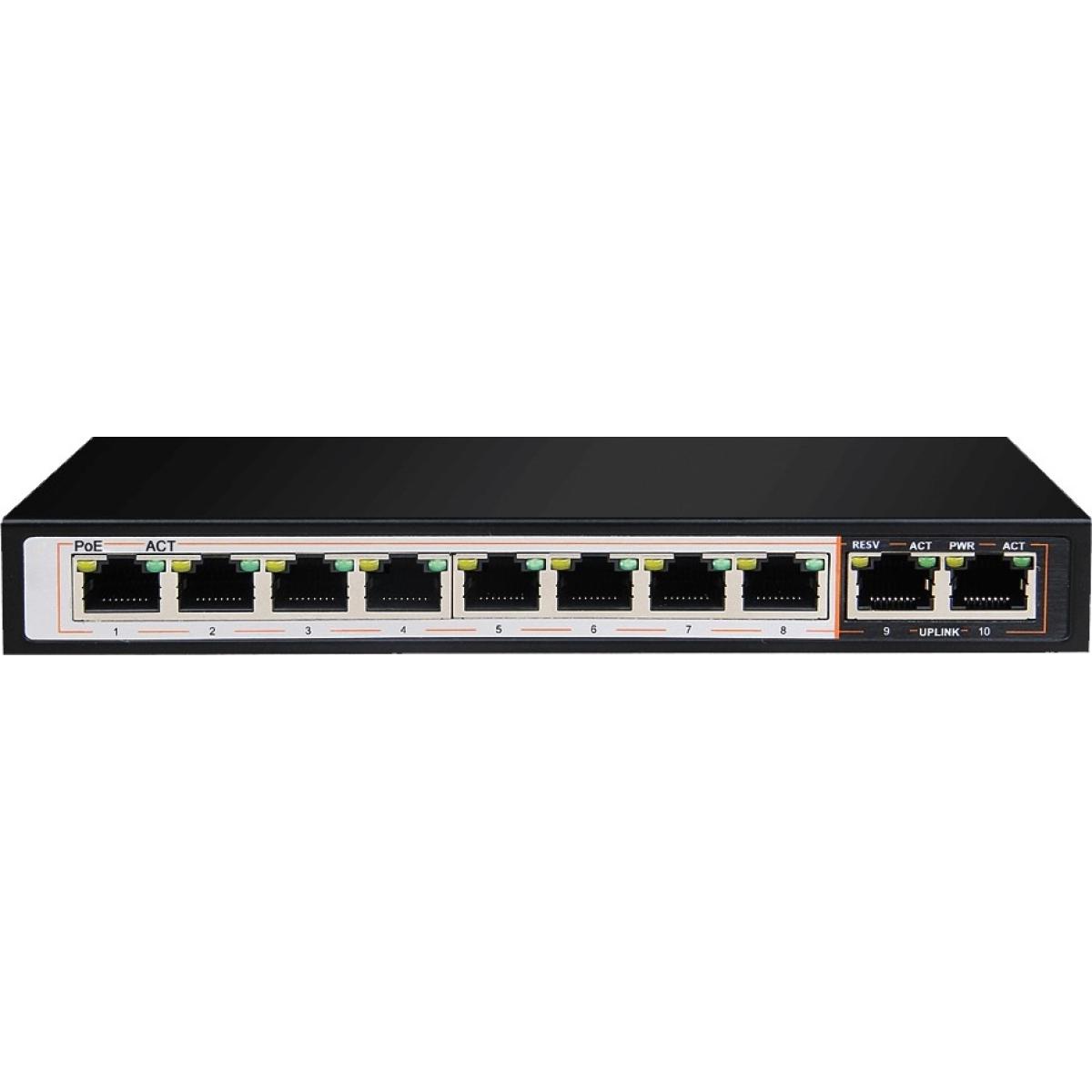 D-Link DGS-F1010P-E 8-Port PoE Switch � Gigabit with 2 Uplink Ports
