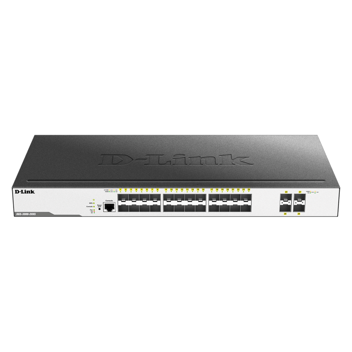 D-Link DGS-3000-28XS Managed Gigabit Switch � 8 Ports + 20 SFP Uplinks