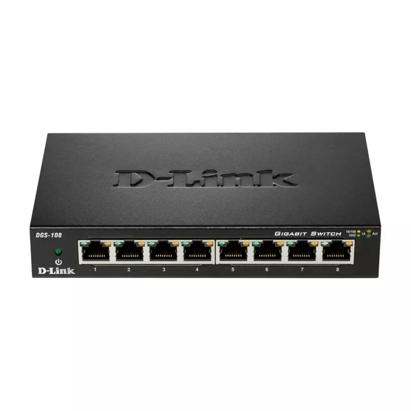 D-Link DGS-108 8-Port Gigabit Unmanaged Switch � Desktop Networking