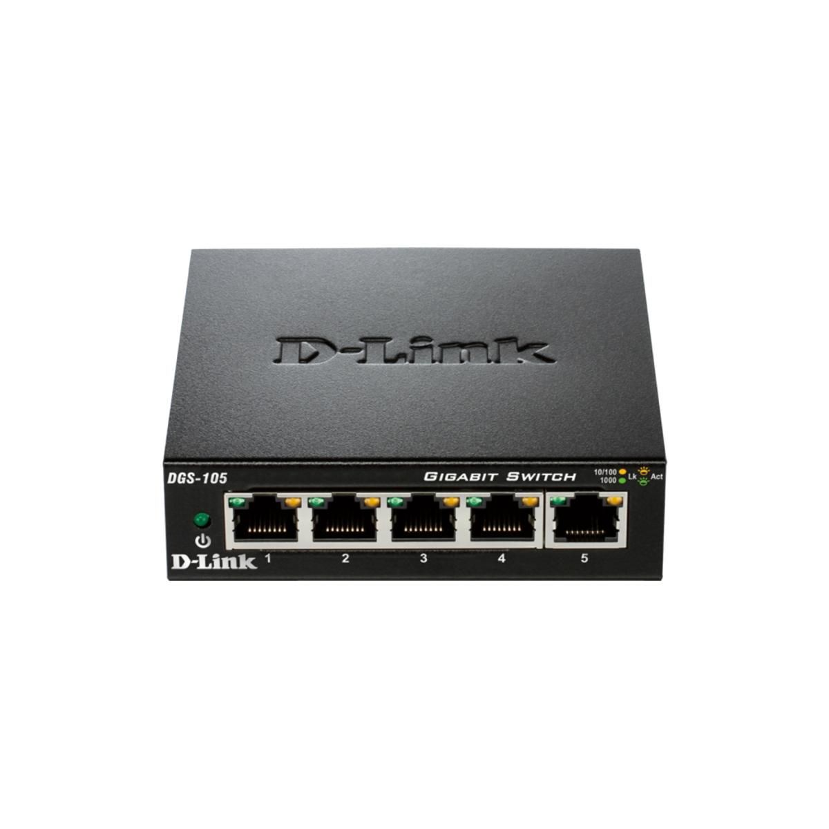 D-Link DGS-105 5-Port Gigabit Unmanaged Switch � Compact Networking