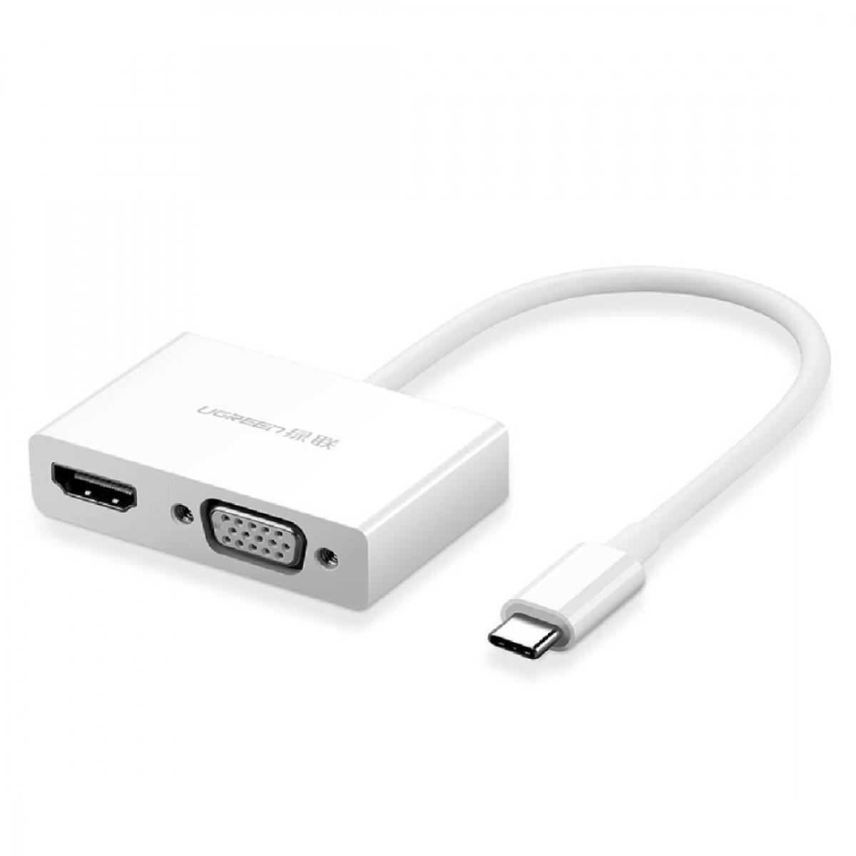UGREEN MM123 Type-C to HDMI & VGA Converter - White