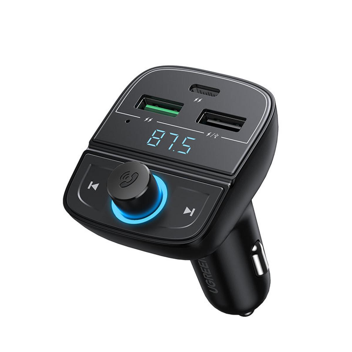 Ugreen CD229 Bluetooth Car Charger - Dual USB & FM Transmitter