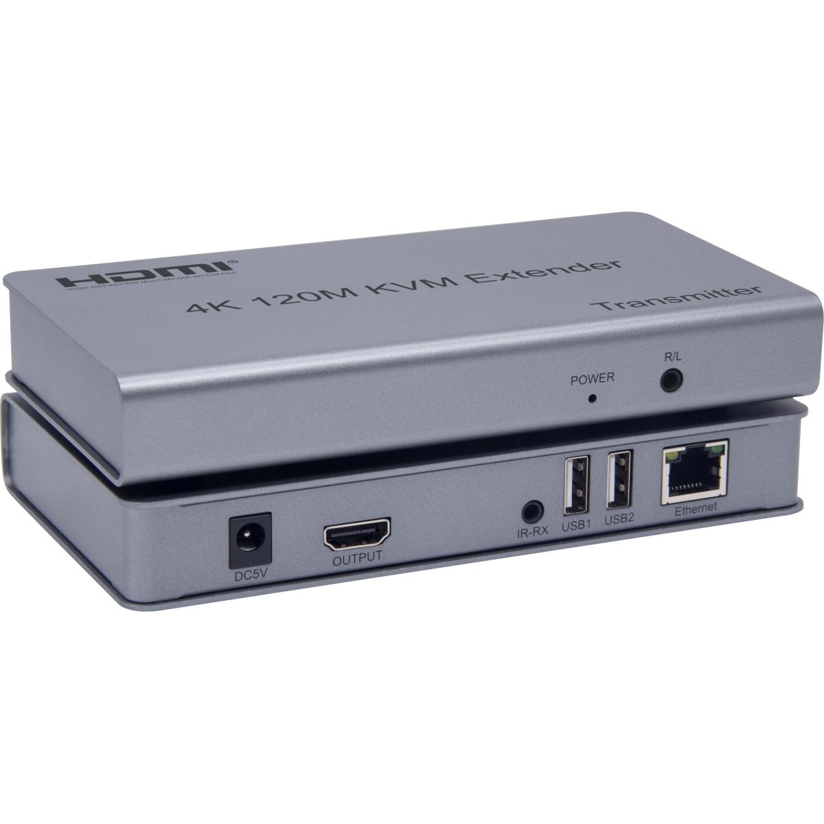 4K 120m HDMI KVM Extender with Transmitter & Receiver