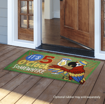 It's 5 O'clock Summer Coir Doormat