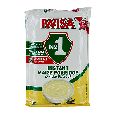 26652 Iwisa Instant Maize Porridge Vanilla Flavour 1kg X 10