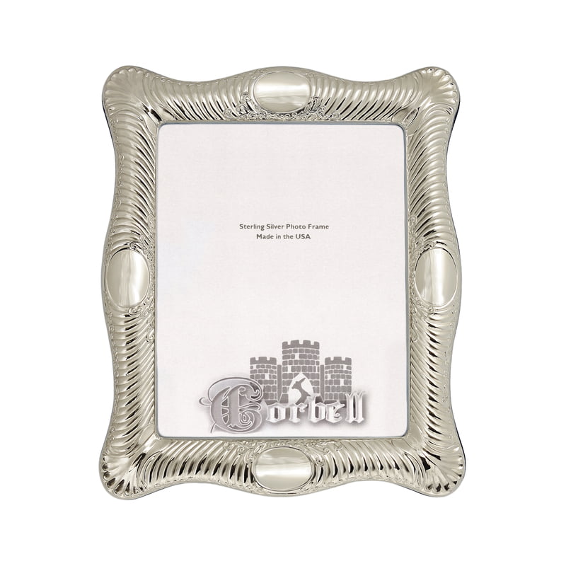 Sterling Mirror 8" x 10" Buckingham  Design Velvet Back Sterling Mirror 8" x 10" Buckingham  Design Velvet Back