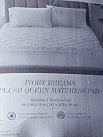 BellaRusso “Ivory Dreams” Plush Queen Mattress Pad, Private Label Exclusive