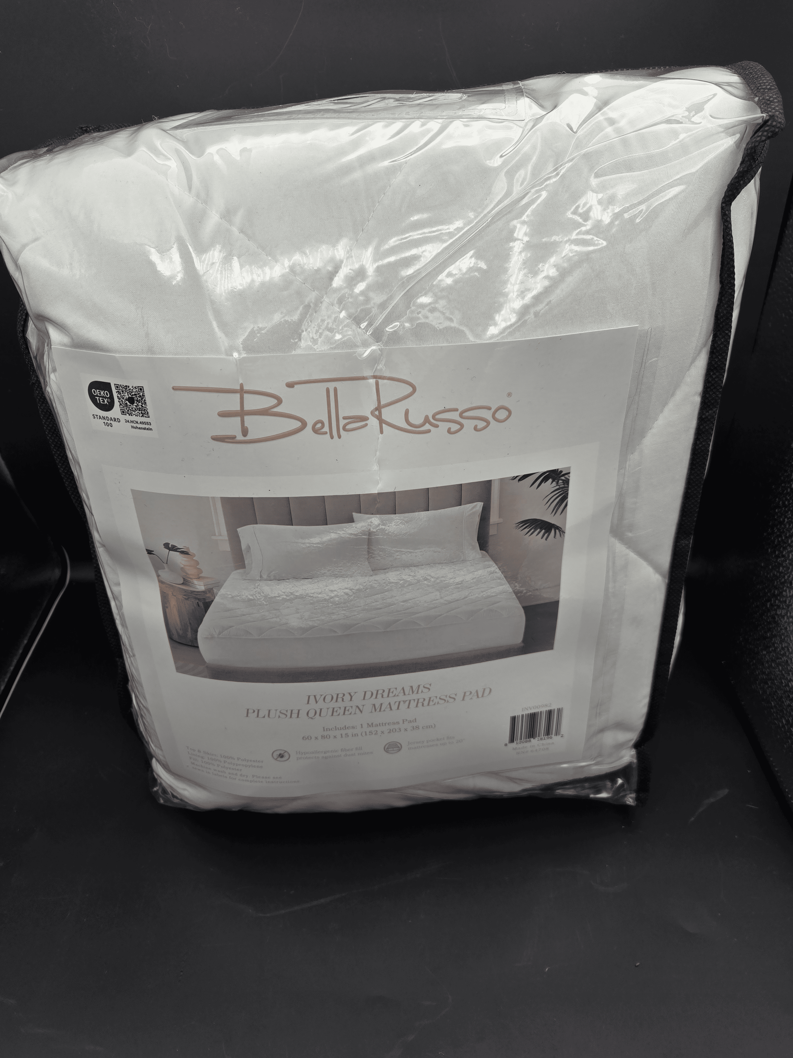 BellaRusso “Ivory Dreams” Plush Queen Mattress Pad, Private Label Exclusive