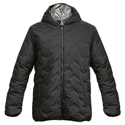 Mock-Quilt Hooded Puffer Mens