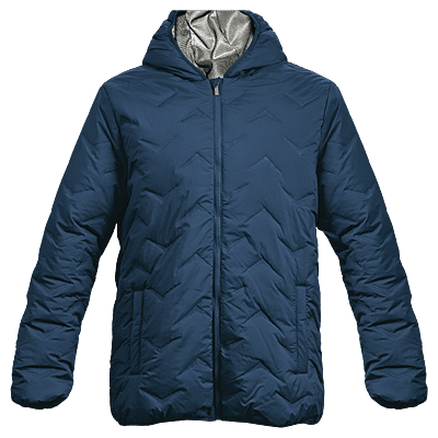 Mock-Quilt Hooded Puffer Mens