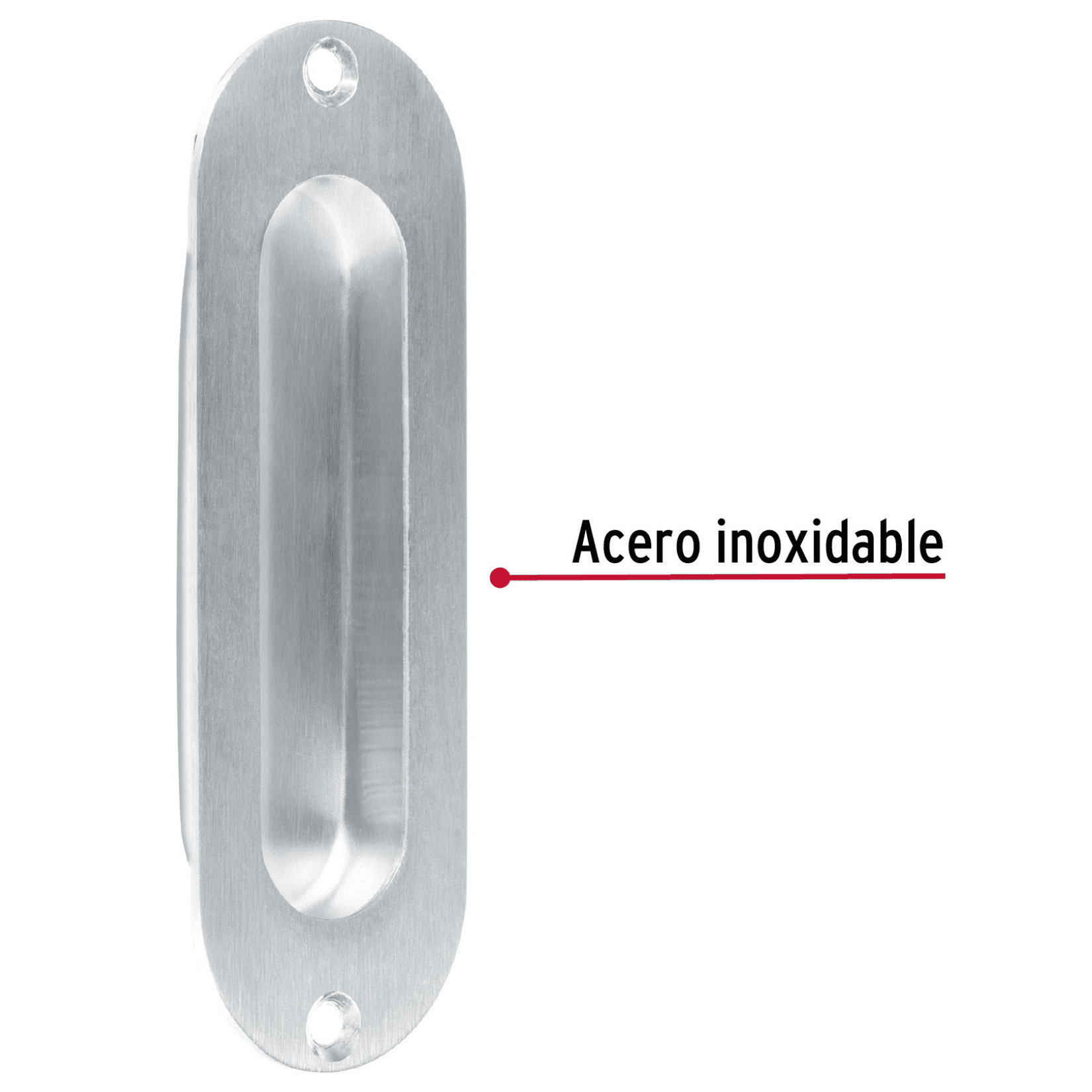 Jaladera de embutir ovalada acabado cromo mate, HERMEX-JALE-32 / 46239