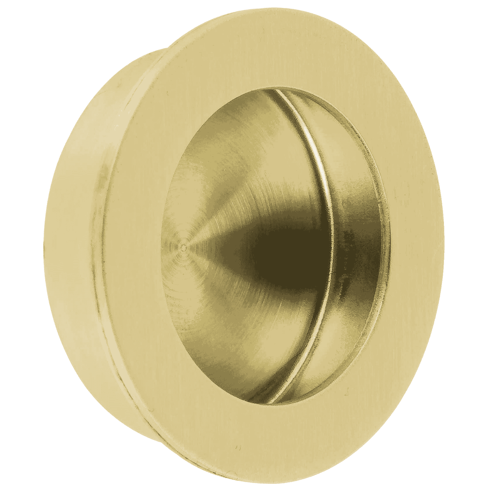 Jaladera de embutir circular No. 4 acabado latón brillante-JALED-14 / 48995