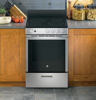GE® JAS640RMSS 24" Free-Standing Smooth Top Front Control Range GE® JAS640RMSS 24" Free-Standing Smooth Top Front Control Range