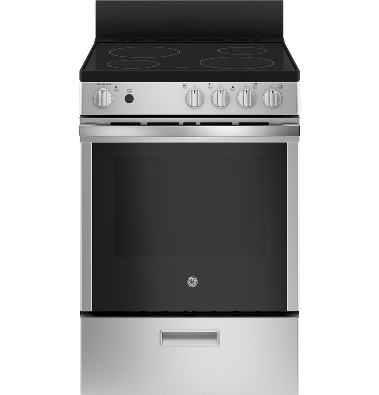 GE® JAS640RMSS 24" Free-Standing Smooth Top Front Control Range GE® JAS640RMSS 24" Free-Standing Smooth Top Front Control Range