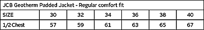 JCB Geotherm Padded Jacket